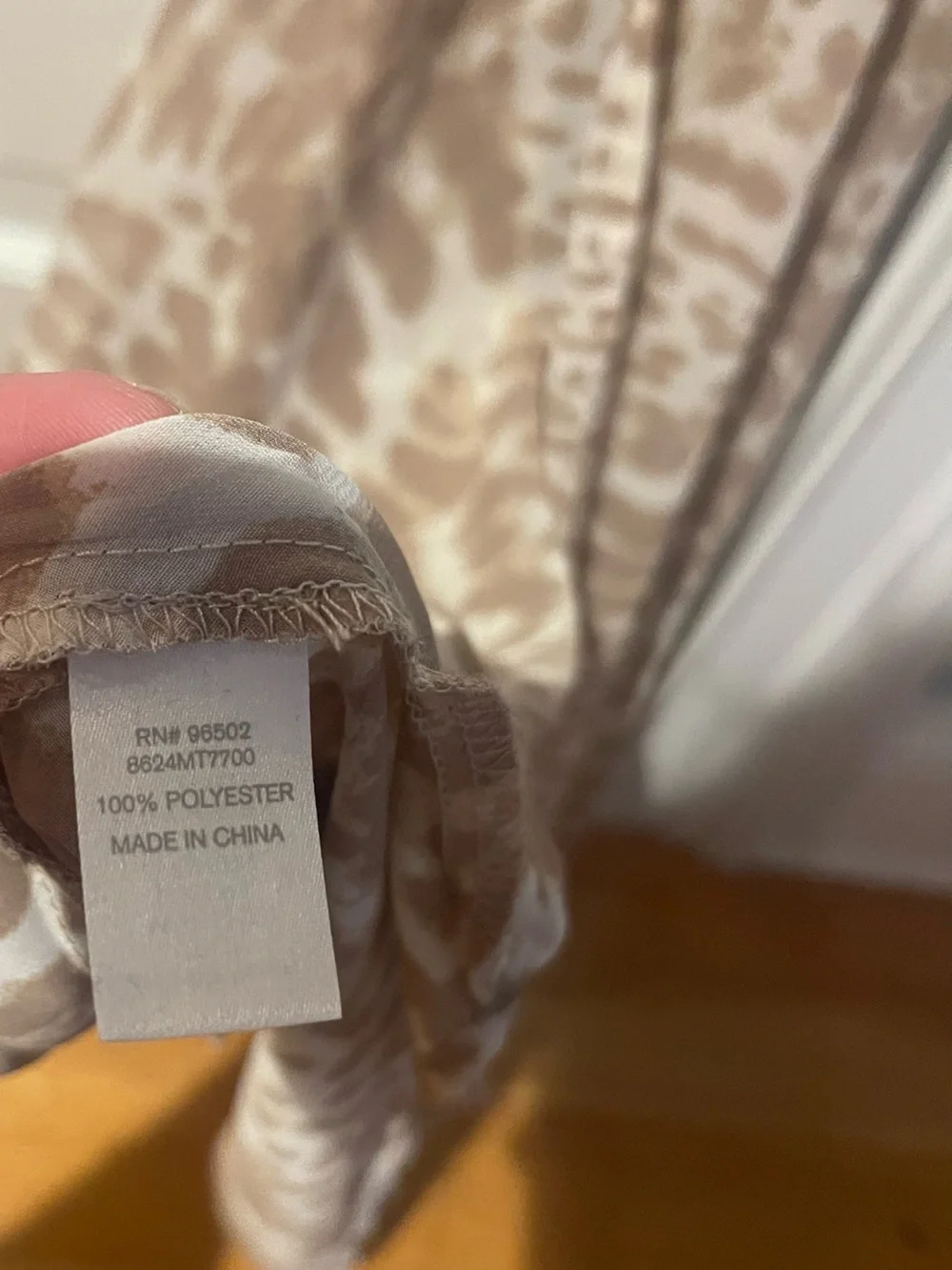 Charming Charlie Beige Animal-Print Open Front Shawl